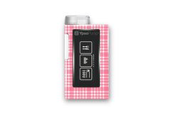 Pink Plaid Sticker for Novopen 4, 5, 6, or Echo diabetes supplies and insulin pumps