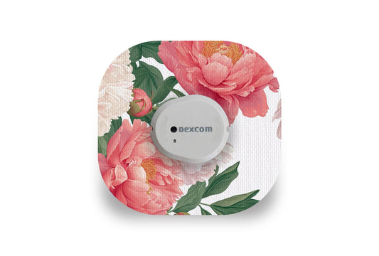 Pretty Peony Patch - Dexcom G7 / One+ for Single diabetes supplies and insulin pumps