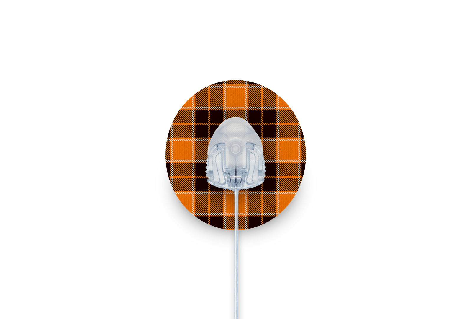 Pumpkin Plaid Patch - Autosoft 90 for Single diabetes supplies and insulin pumps