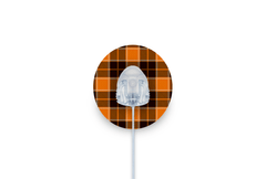 Pumpkin Plaid Patch - Autosoft 90 for Single diabetes supplies and insulin pumps