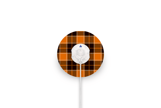 Pumpkin Plaid Patch - Minimed QuickSet for Single diabetes supplies and insulin pumps