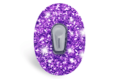 Purple Glitter Patch for Dexcom G6 / One diabetes supplies and insulin pumps