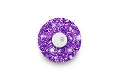 Purple Glitter Patch for Freestyle Libre 3 diabetes supplies and insulin pumps