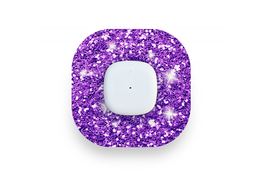 Purple Glitter Patch - Simplera for Single diabetes supplies and insulin pumps