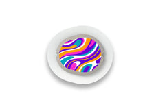 Purple Swirl Sticker - Dexcom G7 for diabetes supplies and insulin pumps