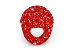 Red Glitter Patch for Guardian Enlite diabetes supplies and insulin pumps