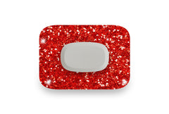 Red Glitter Patch for GlucoRX Aidex diabetes supplies and insulin pumps