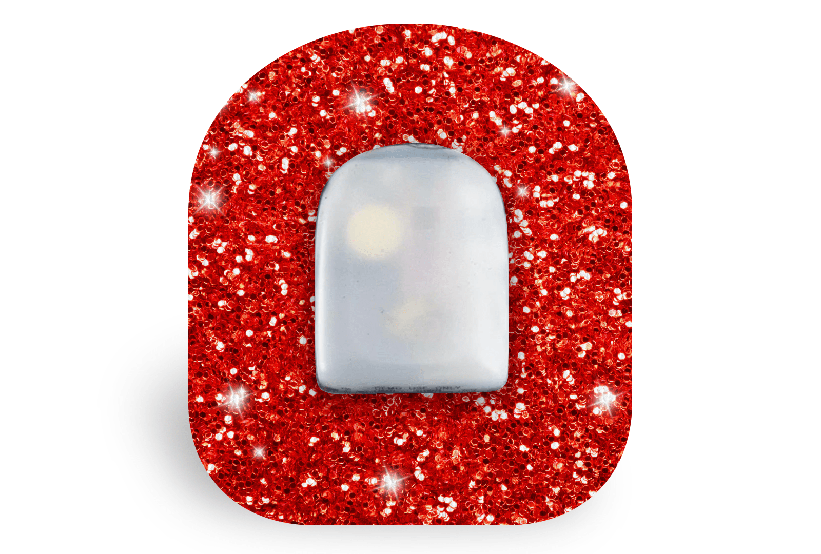 Red Glitter Patch for Omnipod diabetes supplies and insulin pumps