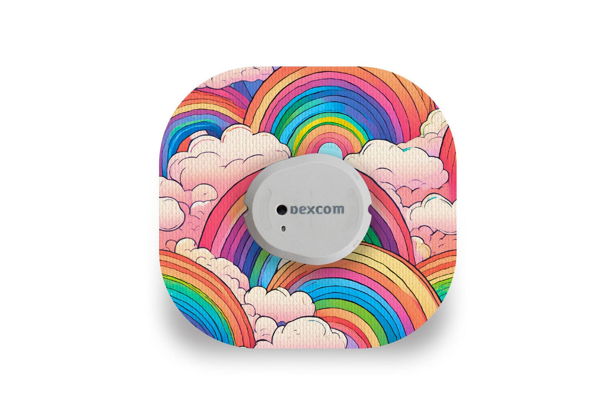 Retro Rainbow Patch - Dexcom G7 / One+ for Single diabetes supplies and insulin pumps