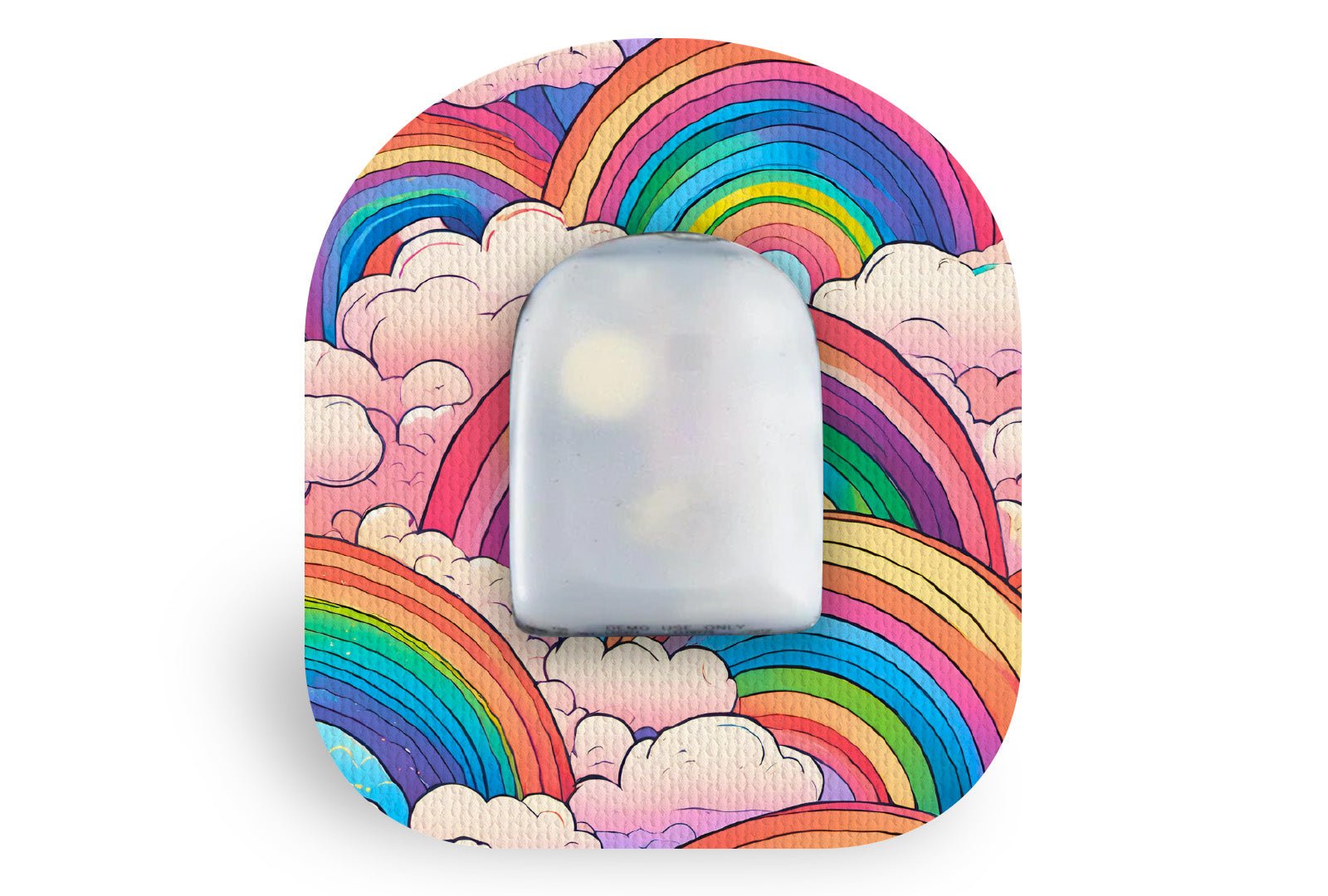 Retro Rainbow Patch for Omnipod diabetes supplies and insulin pumps