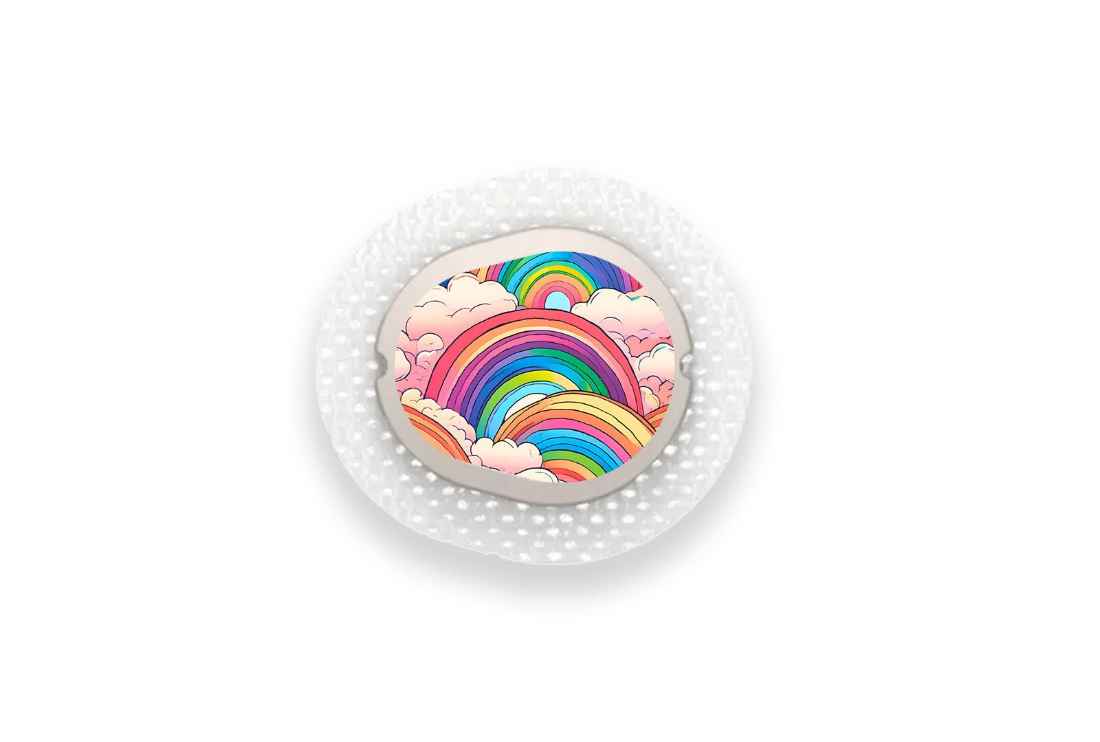 Retro Rainbow Sticker for Novopen 4, 5, 6, or Echo diabetes supplies and insulin pumps