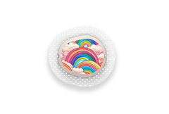 Retro Rainbow Sticker for Novopen 4, 5, 6, or Echo diabetes supplies and insulin pumps