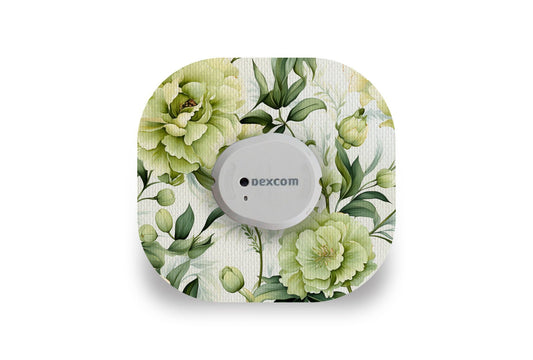 Sage Green Flowers Patch - Dexcom G7 / One+ for Single diabetes supplies and insulin pumps