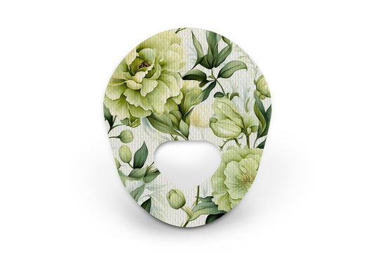 Sage Green Flowers Patch - Guardian Enlite for Single diabetes supplies and insulin pumps