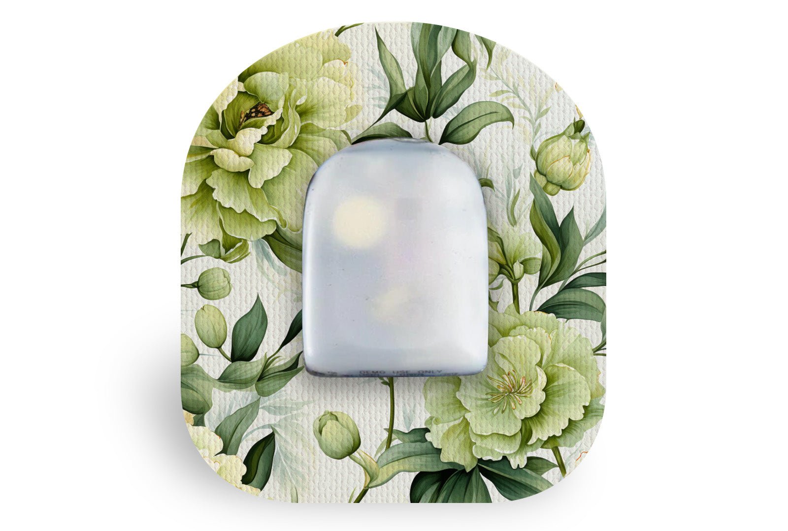 Sage Green Flowers Patch - Omnipod for Single diabetes supplies and insulin pumps