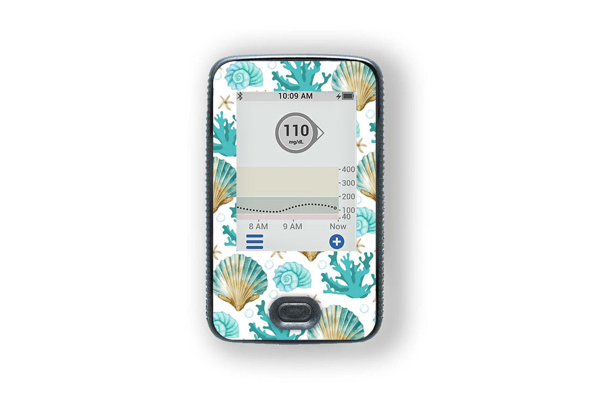 Seashells Sticker - Dexcom G6 / One Receiver for diabetes supplies and insulin pumps