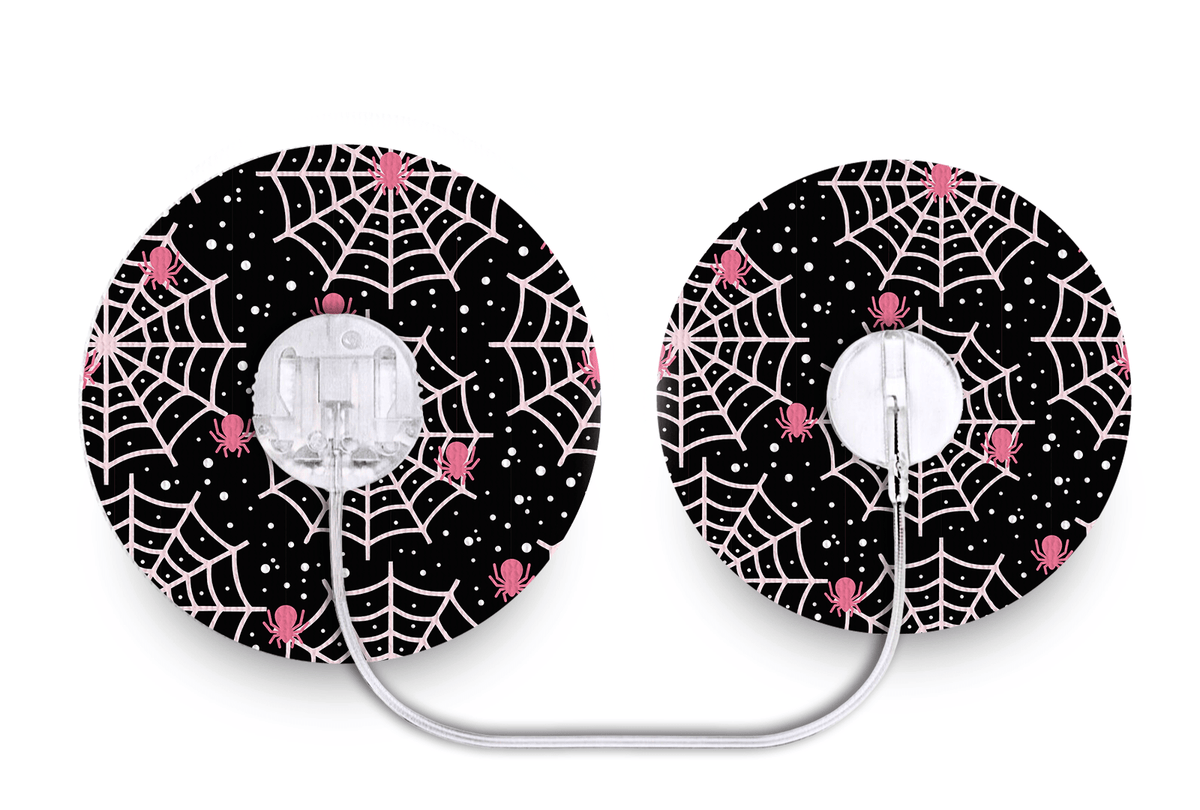 Sparkling Spider Web Patch - Tru - Steel for Single diabetes supplies and insulin pumps