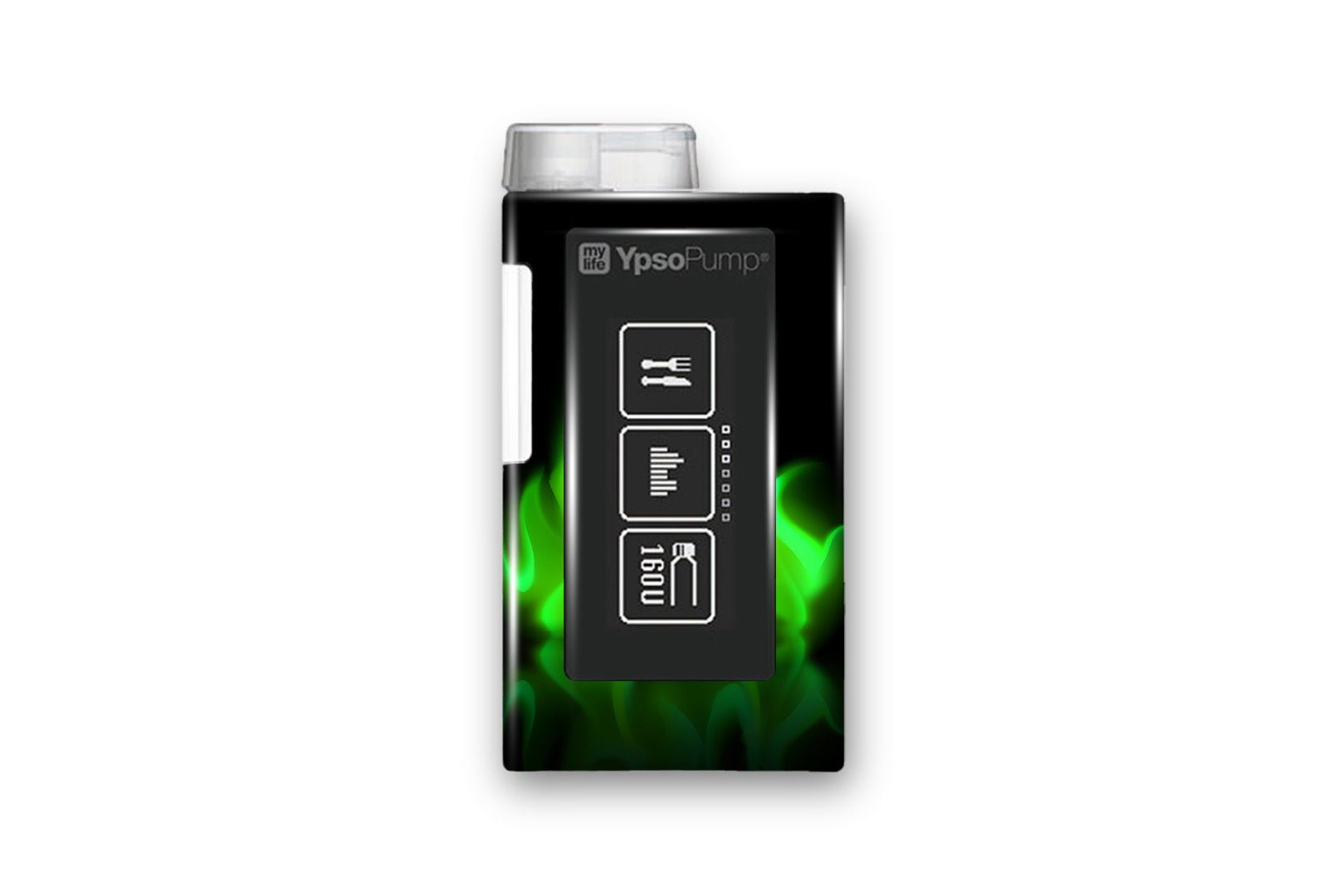 Spectral Flame Sticker for Novopen 4, 5, 6, or Echo diabetes supplies and insulin pumps