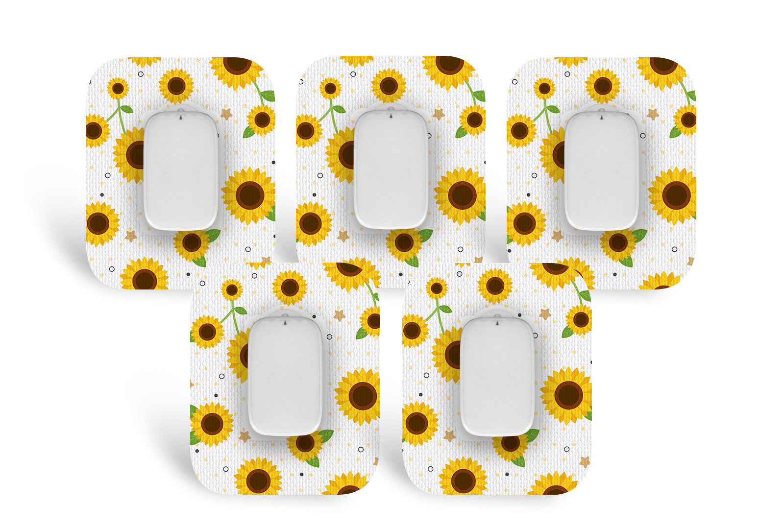 Sunflower Patch Pack for Medtrum CGM - 5 - Pack diabetes supplies and insulin pumps