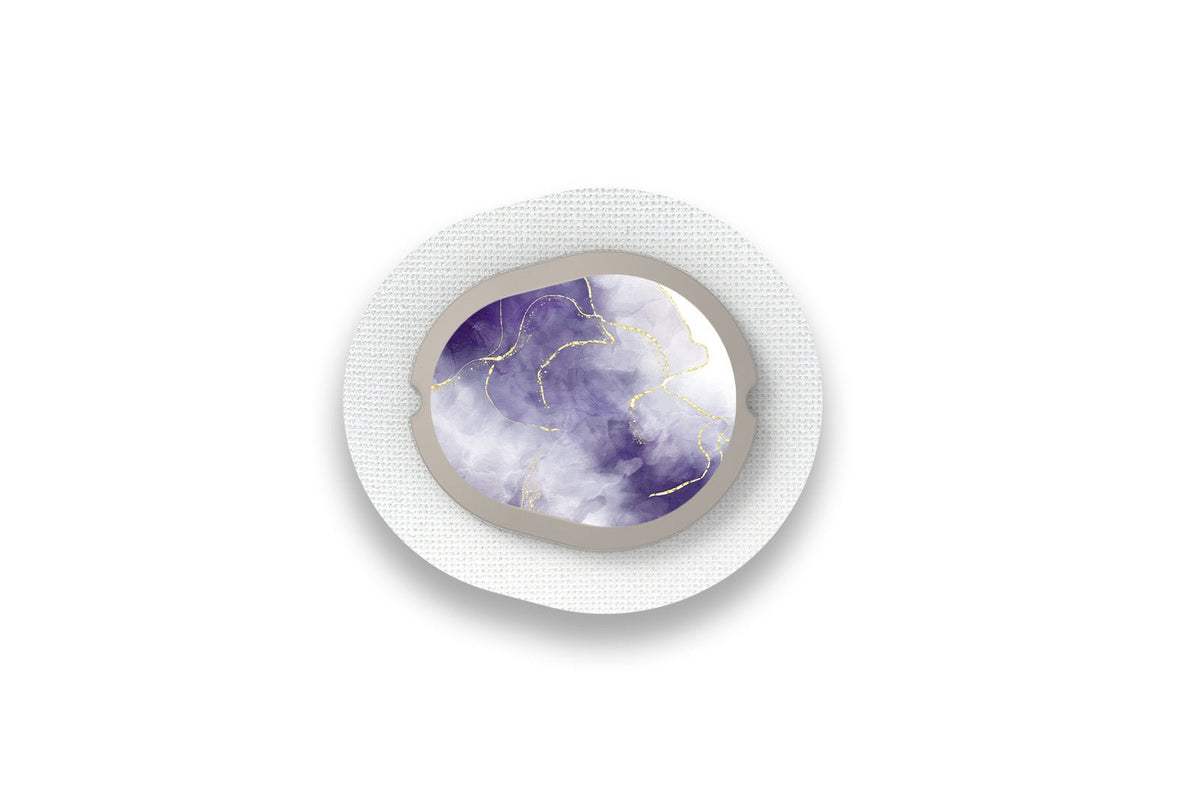 Violet Marble Sticker - Dexcom G7 / One+ Sensor for diabetes supplies and insulin pumps