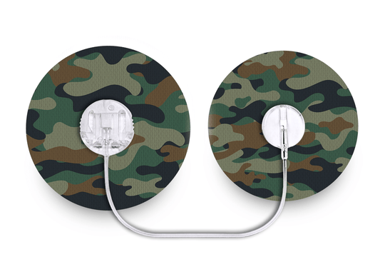 Woodland Camo Patch - Tru - Steel for Single diabetes supplies and insulin pumps