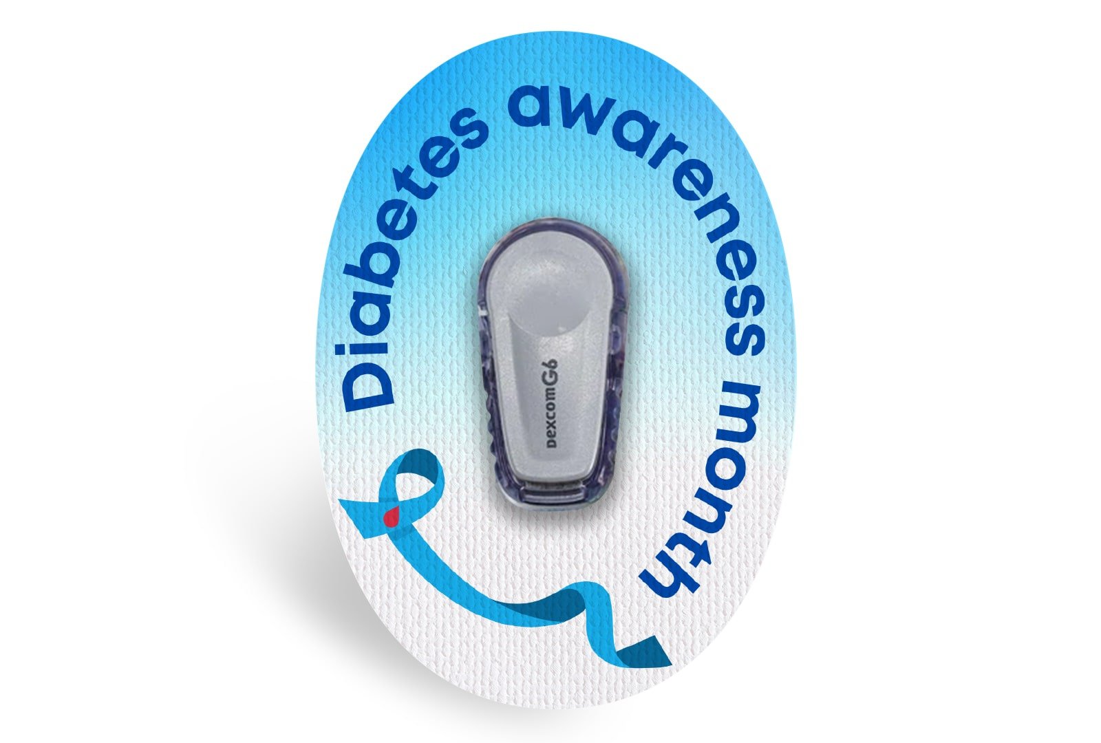 Awareness Ribbon Patch for Dexcom G6 / One diabetes CGMs and insulin pumps