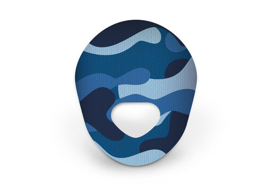 Blue Camo Patch - Guardian Enlite for Guardian Enlite diabetes CGMs and insulin pumps