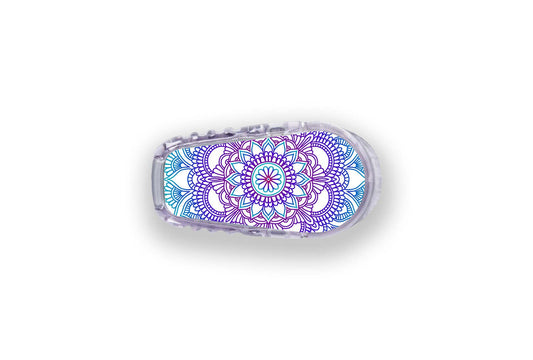 Blue Mandala Sticker - Dexcom G6 / One Sensor for diabetes supplies and insulin pumps