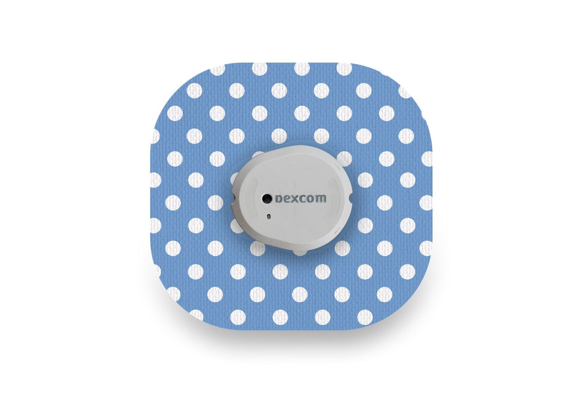 Blue Polka Dot Patch - Dexcom G7 / One+ for Single diabetes CGMs and insulin pumps