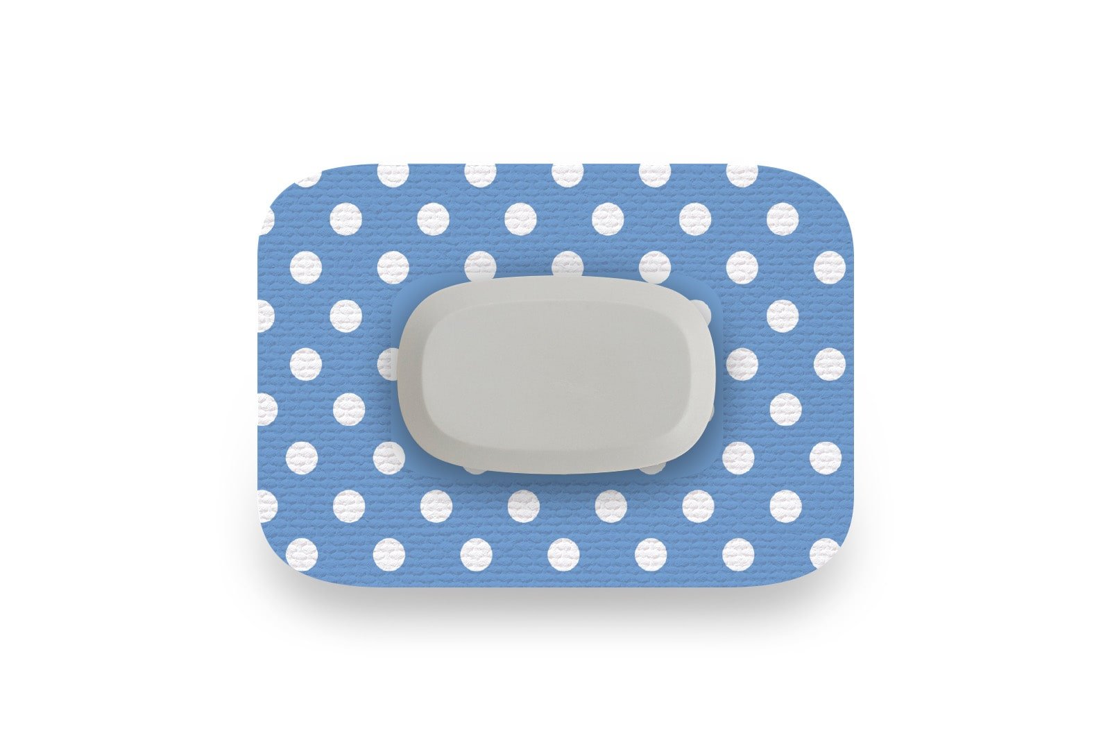 Blue Polka Dot Patch for GlucoRX Aidex diabetes CGMs and insulin pumps