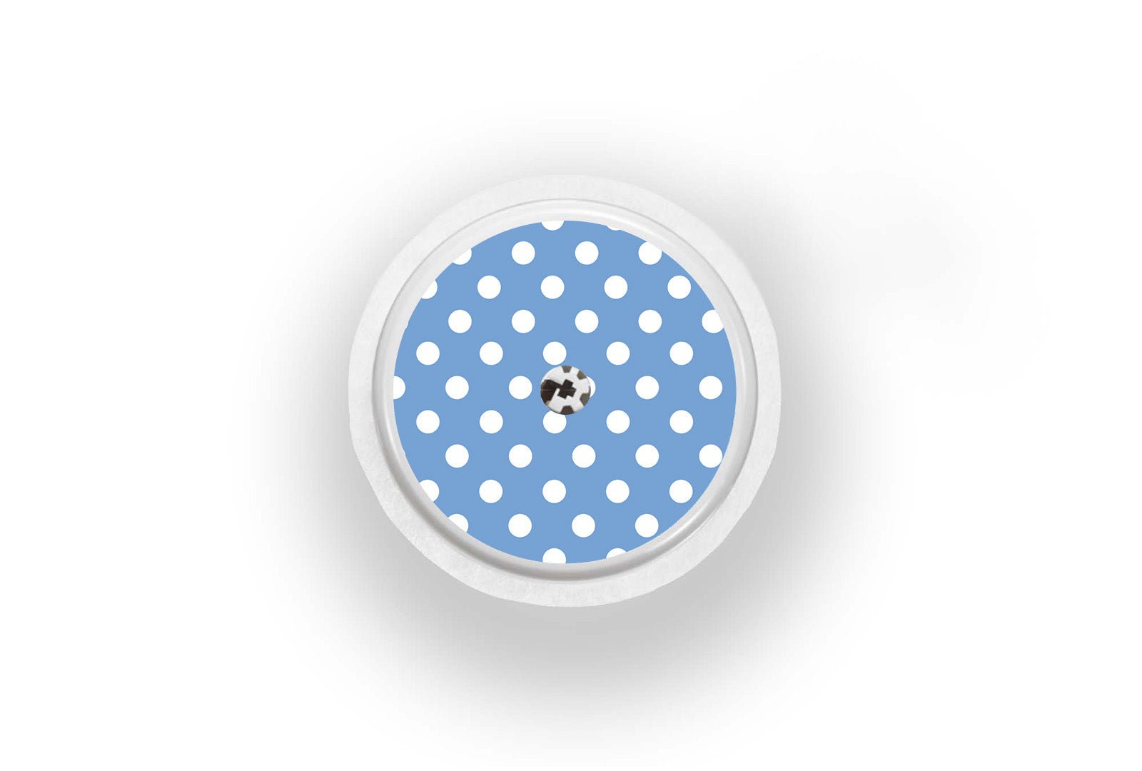 Blue Polka Dot Sticker - Freestyle Libre 1, 2, or 2+ for diabetes supplies and insulin pumps