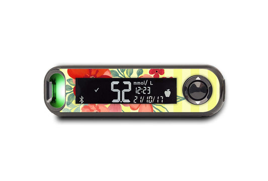 Bold Bloom Sticker for Novopen 4, 5, 6, or Echo diabetes supplies and insulin pumps