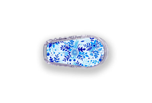 Bright Blue Bloom Sticker - Dexcom G6 / One Sensor for diabetes supplies and insulin pumps