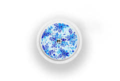 Bright Blue Bloom Sticker - Libre 2 for diabetes supplies and insulin pumps