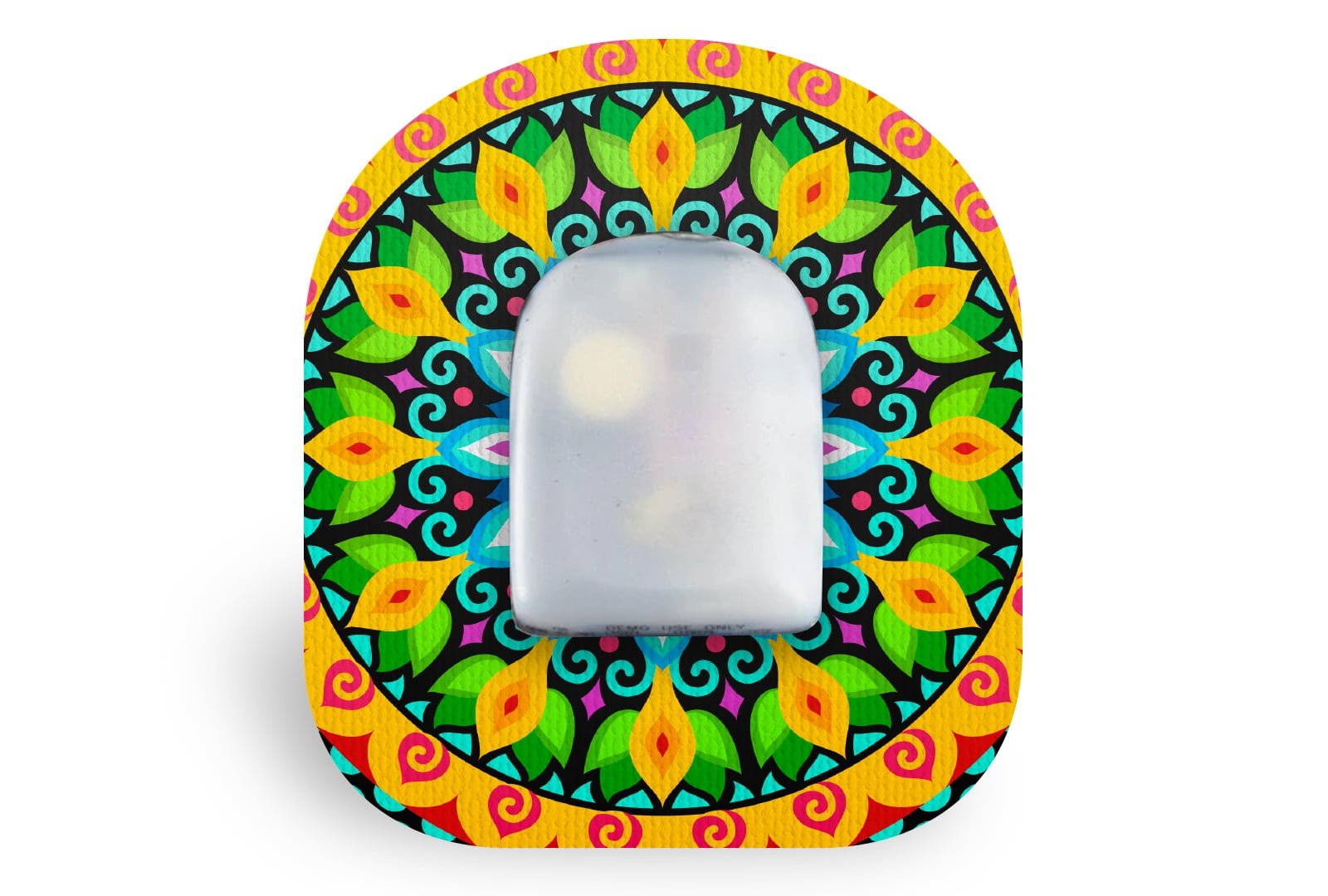 Bright Mandala Patch - Omnipod for Single diabetes supplies and insulin pumps