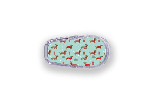 Christmas Puppy Sticker - Dexcom G6 / One Sensor for diabetes CGMs and insulin pumps