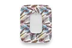 Colourful Feathers Patch for Medtrum CGM diabetes CGMs and insulin pumps