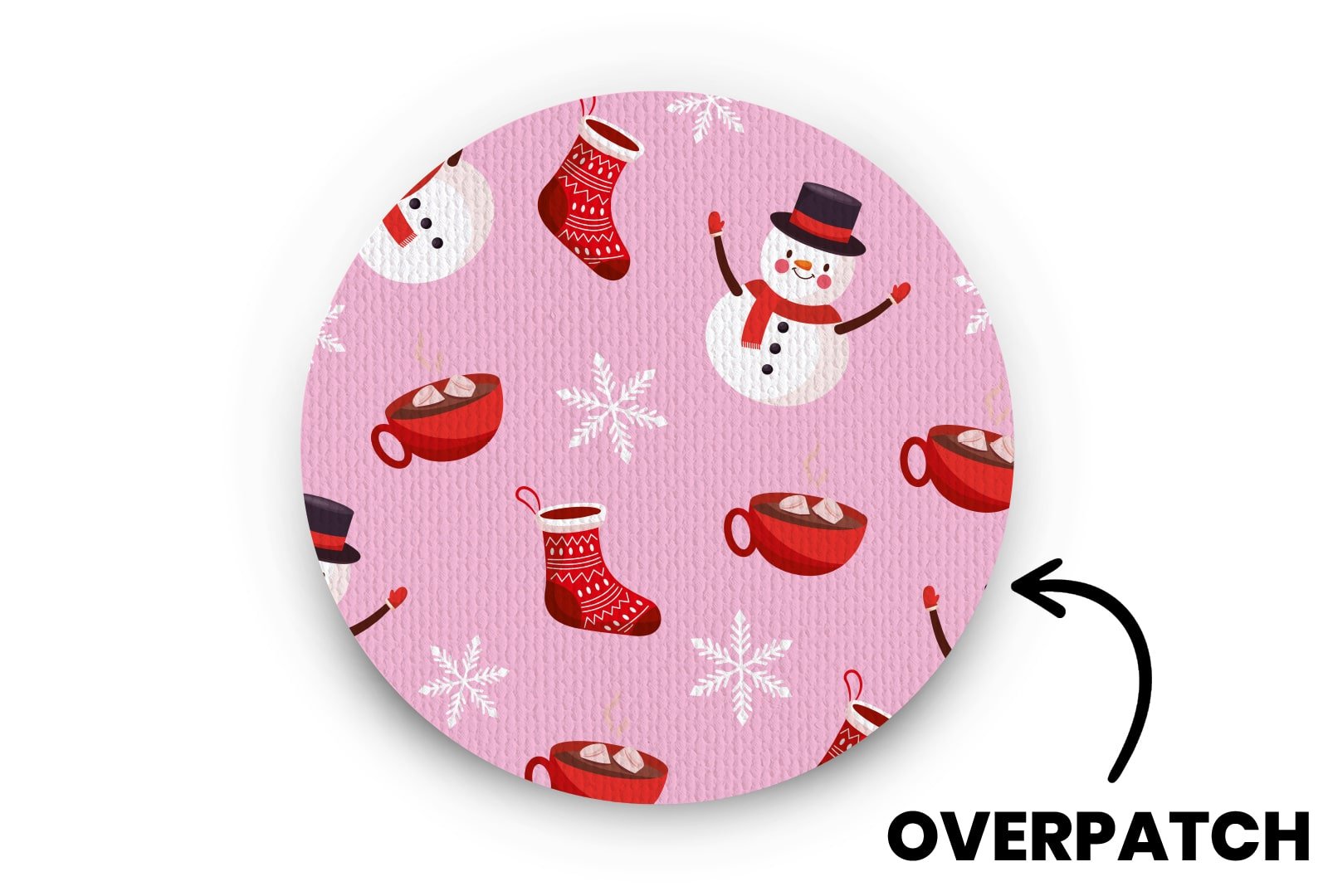 Cosy Christmas Patch for Freestyle Libre 3 diabetes CGMs and insulin pumps