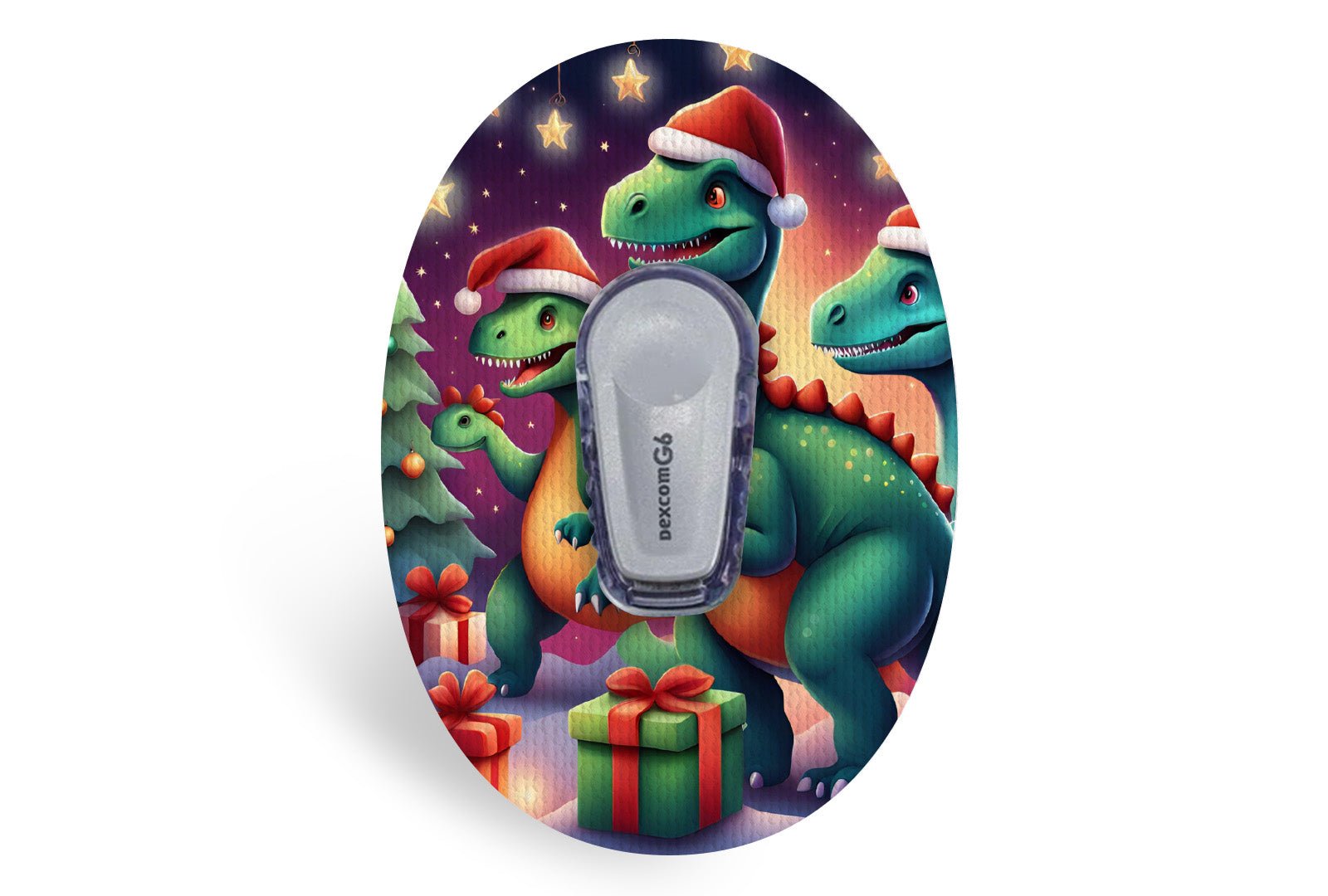 Dino Christmas Patch for Dexcom G6 / One diabetes supplies and insulin pumps