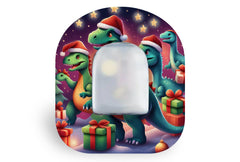 Dino Christmas Patch for Omnipod diabetes supplies and insulin pumps