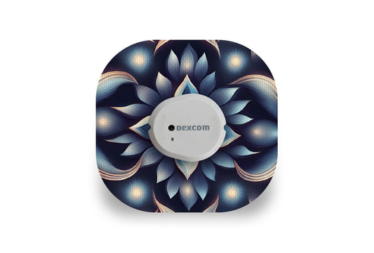 Dreamy Blue Flowers Patch - Dexcom G7 / One+ for Single diabetes supplies and insulin pumps