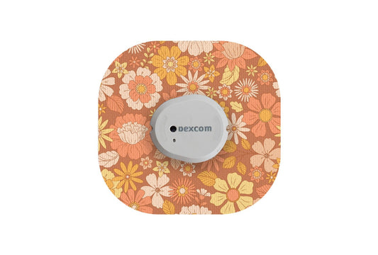 Fall Flowers Patch - Dexcom G7 / One+ for Single diabetes supplies and insulin pumps