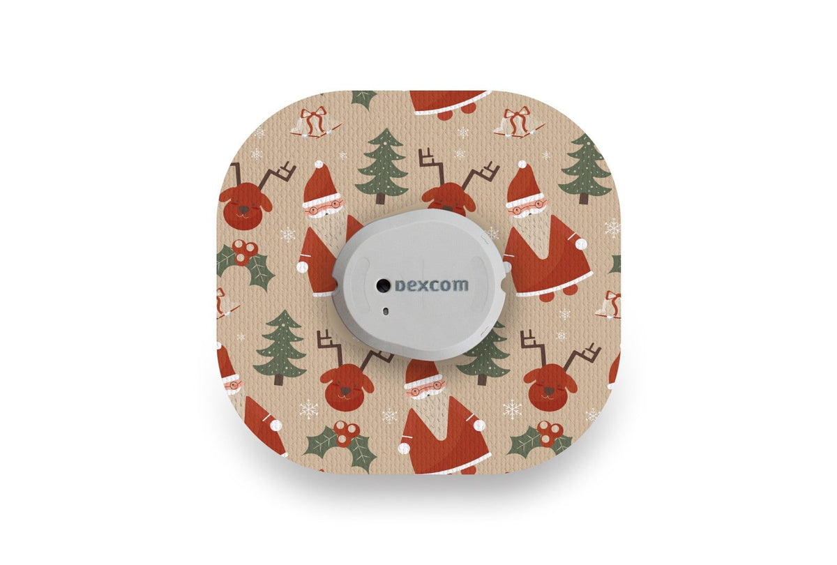 Father Christmas Patch - Dexcom G7 / One+ for Single diabetes CGMs and insulin pumps