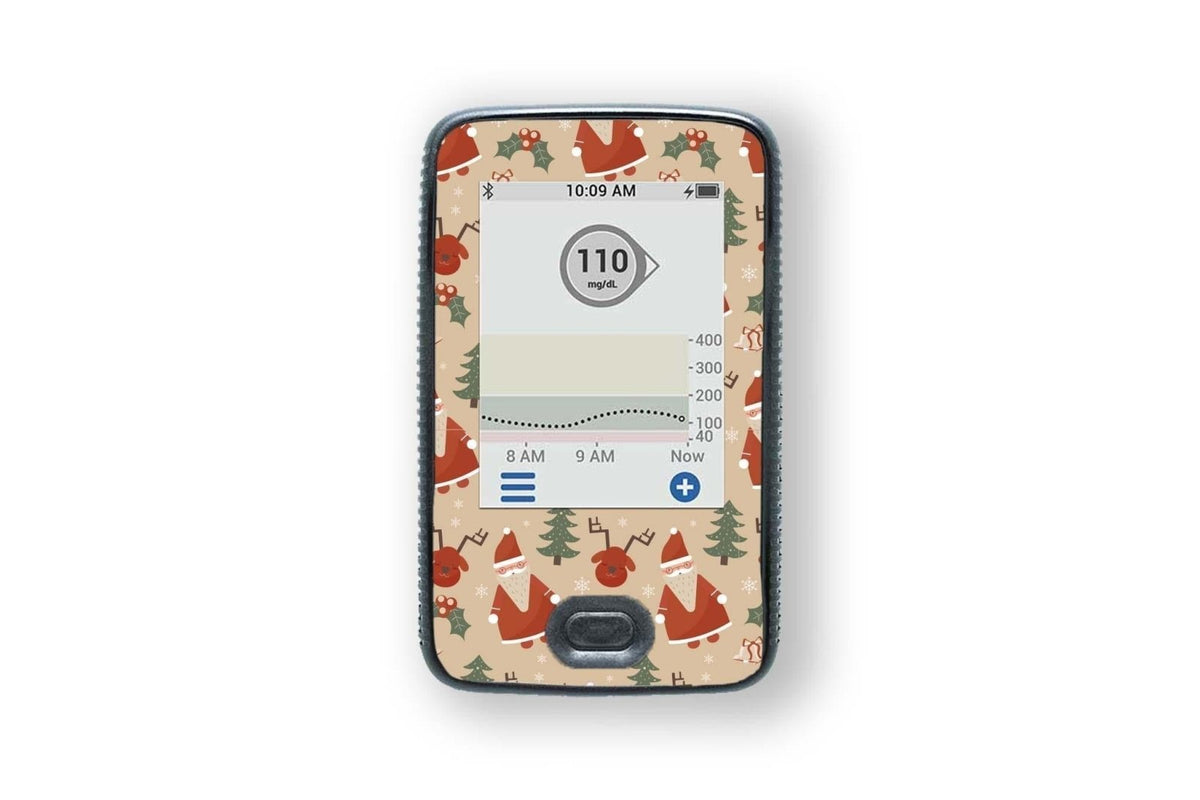 Father Christmas Sticker - Dexcom G6 / One Receiver for diabetes CGMs and insulin pumps