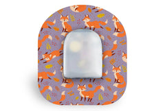 Fox in the Fall Patch - Omnipod for Single diabetes CGMs and insulin pumps