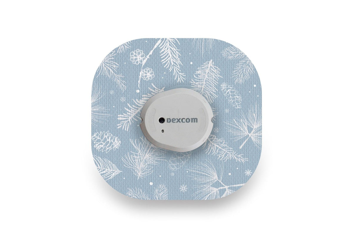 Frosty Feathers Patch - Dexcom G7 / One+ for Single diabetes CGMs and insulin pumps