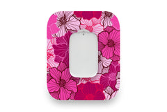 Fuchsia Florals Patch - Medtrum CGM for Single diabetes supplies and insulin pumps