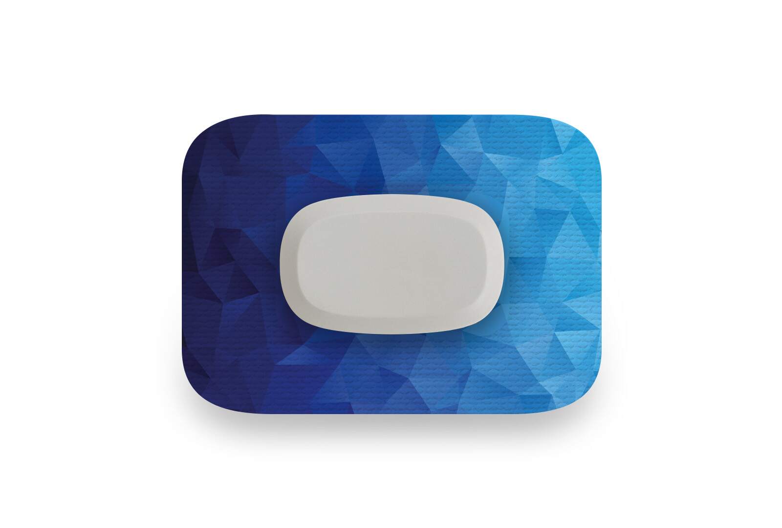 Geometric Blue Patch - GlucoRX Aidex for Single diabetes CGMs and insulin pumps