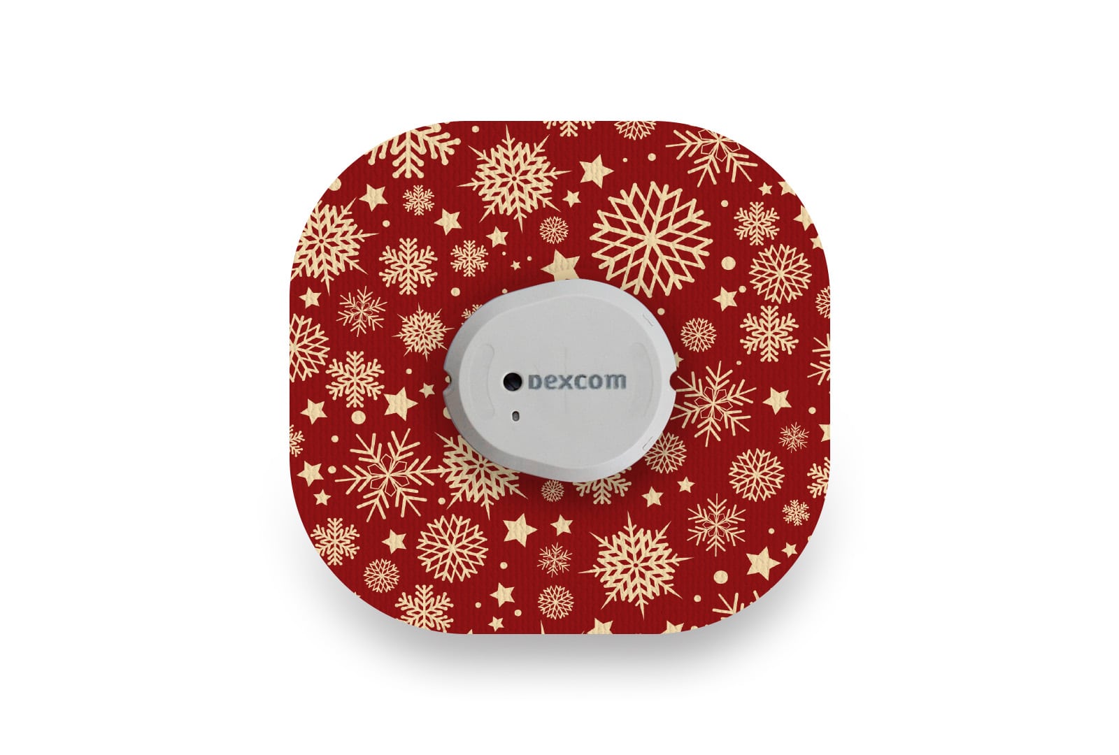 Golden Snowflakes Patch for Dexcom G7 / One+ diabetes CGMs and insulin pumps