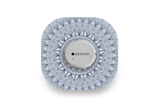 Greyscale Florals Patch - Dexcom G7 / One+ for Single diabetes CGMs and insulin pumps